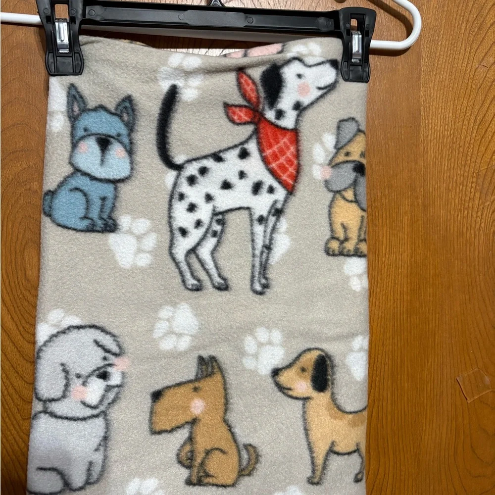 Cozy Dog Patterned Fleece Blanket